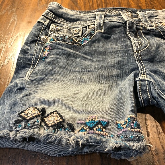 MISS ME Girls Jean Short Size 10 - Picture 3 of 15